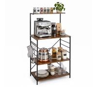 Relaxdays Scaffale cucina 4 ripiani e 4 ganci