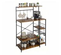 Relaxdays Scaffale cucina con 7 ripiani e 8 ganci