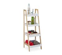 Scaffale da bagno minimal Mobiletto salvaspazio Libreria compatta 4 ripiani