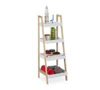 Scaffale da bagno minimal Mobiletto salvaspazio Libreria compatta 4 ripiani