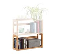 relaxdays Scaffale Impilabile, in Bambù Naturale, Soggiorno & Camera da Letto, Aperto, HLP,30x60x20 cm, Legno Naturale