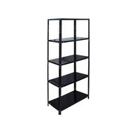 Relaxdays Scaffale in Acciaio, 5 Ripiani, Portapesi, 150x75x30 cm, 200 kg, Nero