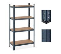 Relaxdays Scaffale in Acciaio, HxLxP 156 x 80 x 40 cm, 4 Ripiani ad Alta Portata 280 kg, per Garage e Cantina, Antracite