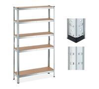 Relaxdays Scaffale in acciaio zincato a 5 ripiani