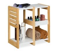 Relaxdays Scaffale in bambù con 3 ripiani da bagno