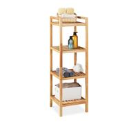 Relaxdays Scaffale in legno di noce 110x35x35 cm