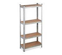 Scaffale ad alta portata Scaffalatura garage Ripiano regolabile 4 ripiani