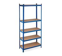 Scaffale in metallo xl Mobile da garage Scaffalatura modulare 5 ripiani Blu