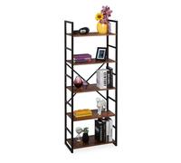 Relaxdays Scaffale libreria industrial a 5 mensole