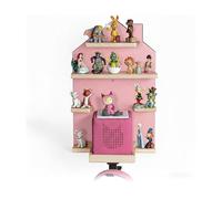Relaxdays Scaffale Magnetico per Toniebox con 32 Tonies, casetta, Rosa, 43x28x17 cm