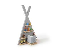 Relaxdays Scaffale Magnetico per Toniebox e Tonies, a Forma di Tenda, 69x49x9 cm, Grigio