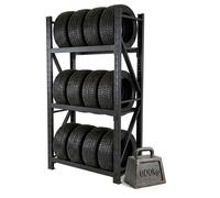 Relaxdays Scaffale nero 12 pneumatici