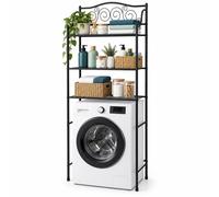 Relaxdays Scaffale nero per lavatrice