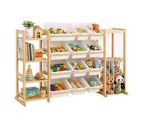 Relaxdays Scaffale per bambini con 12 scatole