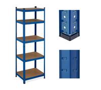 Relaxdays Scaffale Carichi Pesanti in Acciaio, HLP 180x60x45 cm, 5 Ripiani ad Alta Portata 500 kg, Garage e Cantina, Blu