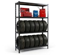 Relaxdays Scaffale per pneumatici con 2 ripiani
