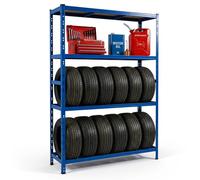 Relaxdays Scaffale per pneumatici con 2 ripiani