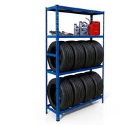 Relaxdays Scaffale per pneumatici con 2 ripiani