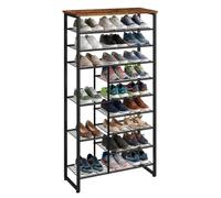 Relaxdays Scaffale scarpe metallo e MDF 10 piani