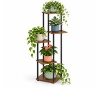 Relaxdays Scaffale piante, ripiani quadrati