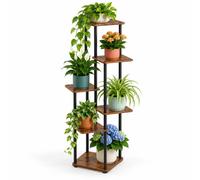 Relaxdays Scaffale piante, ripiani quadrati