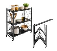 Relaxdays Scaffale pieghevole con ruote