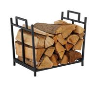 Relaxdays Scaffale per Legna, Metallo, HLP: 41x45x33 cm, scaffale Pieghevole, Legna da ardere, Legna da impilare, Nero