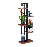 (TG. 1 pz.) Relaxdays Scaffale Portafiori, Colonna Portavasi da Interno con 5 Me