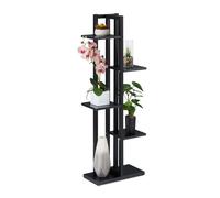 Relaxdays Scaffale portafiori con 5 ripiani nera