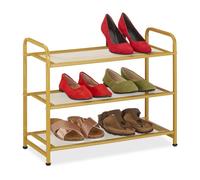 Scarpiera da ingresso Mobiletto per scarpe Scaffale salvaspazio 3 ripiani