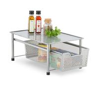 Relaxdays Scaffale portaspezie con cassetto