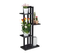 (TG. 1 pz.) Relaxdays Scaffale Portavasi, 4 Ripiani Quadrati, Mobile Portafiori