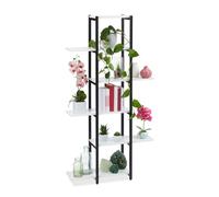 Relaxdays Scaffale portavasi nero a 6 ripiani