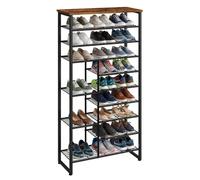 Relaxdays Scaffale scarpe metallo e MDF 10 piani