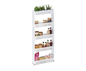 Relaxdays Scaffale universale stretto a 5 ripiani
