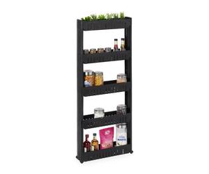 Relaxdays Scaffale universale stretto a 5 ripiani