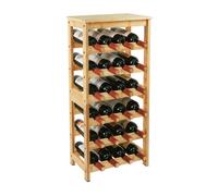 Relaxdays Scaffale vino bambù 24 bott.