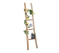 Scala decorativa legno castagno 150 cm appendiabiti portasciugamani bagno home