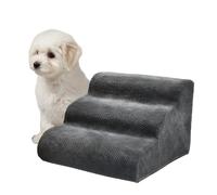 Relaxdays Scala per Cani 3 gradini Antiscivolo, 35x35x56 cm, Colore Grigio Scuro