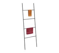Scaletta Portasciugamani Scala Asciugamani Bagno Metallo Nero HxL: 171 x 55 cm