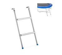 Relaxdays Scaletta per Trampolino, da Agganciare, con 2 Pioli, HxL 76X38 cm, Colore Argento