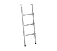 Relaxdays Scaletta per Trampolino, 96 cm, da Appendere, 3 Gradini, Scala per Tappeto Elastico, in Acciaio, Argentato