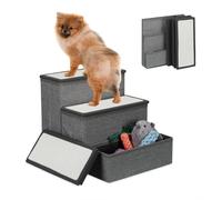Scaletta Cani Scala Gatti 3 Gradini Rampa Cuccia Animali Pieghevoli 39x40x49 cm