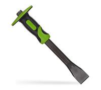 Relaxdays Scalpello Piatto con Impugnatura di Protezione, da Piastrellista, Acciaio e Gomma, L: 29 cm, Verde/Nero