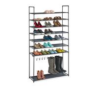 Relaxdays Scarpiera a 8 ripiani con porta stivali