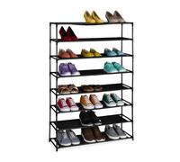 Relaxdays Scarpiera con ripiani in tessuto