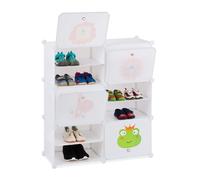 Relaxdays Scarpiera per Scarpe da Bambini, 12 Scomparti per 24 Paia Motiv Single