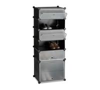 Relaxdays Scarpiera plastica 6 box in vari colori