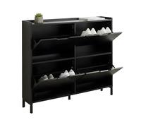 Relaxdays Scarpiera snella con 4 scomparti