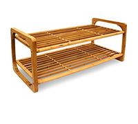 (TG. 75x33x33 cm) Relaxdays 10014858 Scarpiera Scaffale, Bambú, Marrone, 75x33x